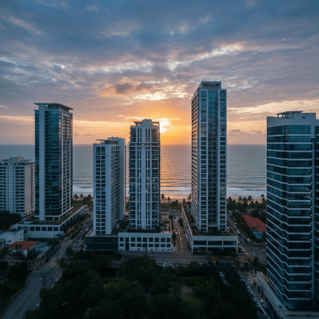 Eden City luxury apartments in Colombo skyline